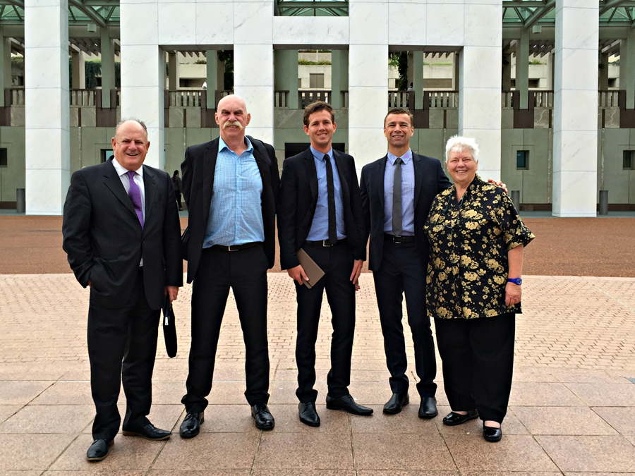 Paul Fitzpatrick, John Lambrecht, Rhys Williams, Andrew Ward, Paddi Creevey - Canberra Delegation